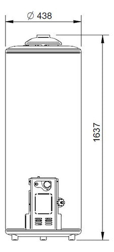 Termotanque Multigas Longvie Plus T5150 C/poliuretano 150 Li Color Blanco