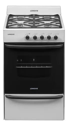 Cocina A Gas Longvie 13231bf 56cm Blanca Cajón Parrilla Blanco