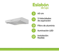 Purificador Eslabón De Lujo Eat61ab Blanco De 60 Cm Blanco