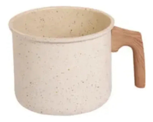 Bateria Cocina 8 Pzs Carol Granito Inducción Antiadherente Beige