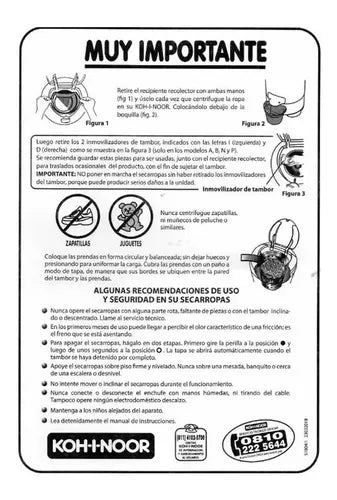 Secarropas Centrifugo Koh-i-noor Linea Visión C755 Tio Musa Blanco