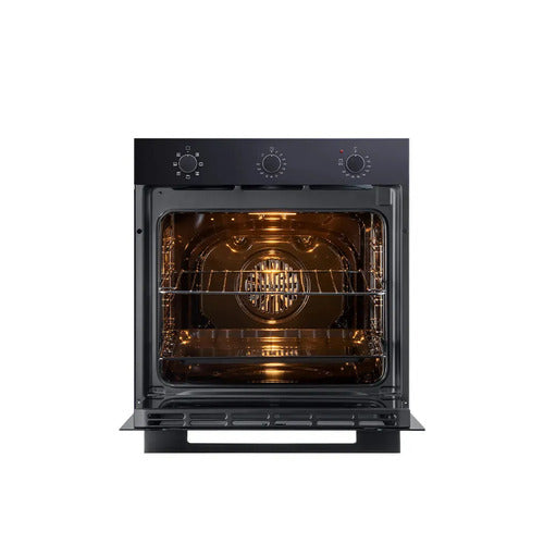 Combo Cocción Eco Vondom Horno Empotrable + Anafe Vitro 60cm Negro