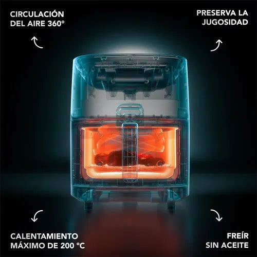 Freidora De Aire Electrolux Expert Vaporcrisp Eaf180 7l Gris