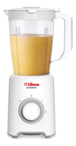 Licuadora Liliana Al451 Tritura Hielo 2 Vel Jarra Plastica Blanco