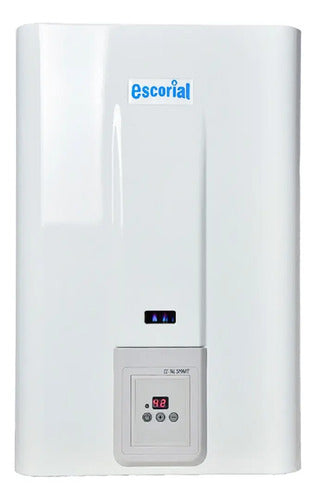 Calefón Gas Natural Escorial 14l Blanco Digital Automático Energía A Gn