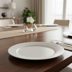 Juego Vajilla De 24 Piezas Vivendi Plato Plano Redondo Sopa Blanco Lisa