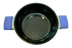 Olla Antiadherente De 24 Cm Con Tapa Y Apto Induccion Azul