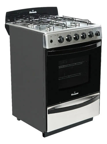 Cocina Multigas Florencia 5538 Acero Clase A 4 Hornallas Cs Acero Inoxidable