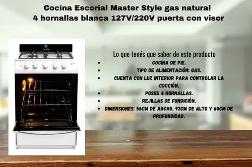 Cocina Escorial Master Style Blanca Blanco