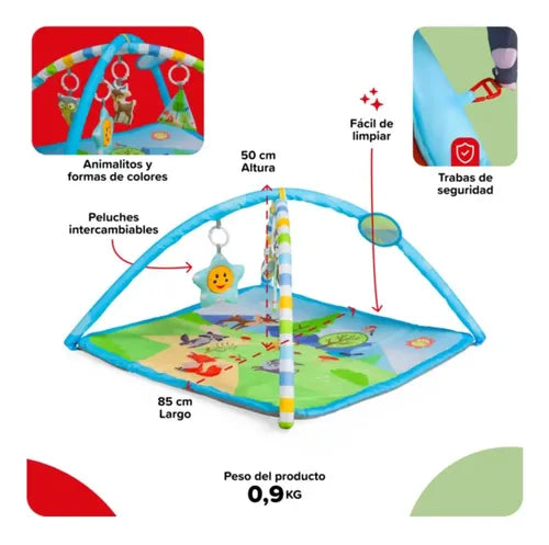 Gimnasio Interactivo Actividad Bebesit 5010cj Animal Celeste