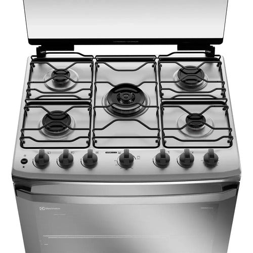 Cocina A Gas Electrolux F5etm Experience De 5 Hornallas Plateado