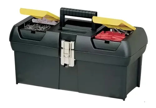 Caja De Herramientas Stanley 16  Series 2000 De Plástico 20.6cm X 40.3cm X 18.1cm Negra Y Amarilla Negro/amarillo