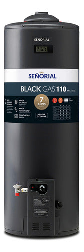 Termotanque Señorial Gas Tsbg-110 Black 2.0 Color Negro 110 Litros