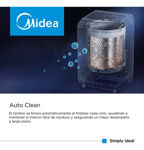 Lavarropas De Carga Superior Midea Mls-75ge04n Color Gris