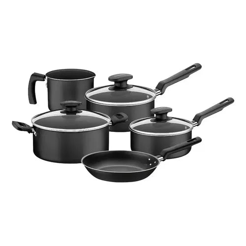 Set Ollas Bateria De Cocina Tramontina Loreto Teflon 5 Pzs Negro