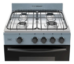 Cocina Multigas Ormay Inox Gris 4 Hornallas Easy To Clean
