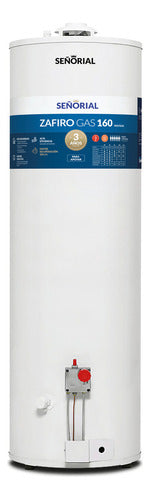 Termotanque Señorial 160 Litros - Línea A Gas Color Blanco