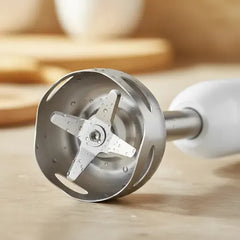Minipimer Mixer Kanji 2 Velocidades Cuchilla De Acero Inoxidable 800whats Blanco