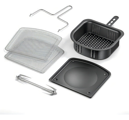 Freidora Aire Sin Aceite Electrolux Air Fryer Eaf90g 12l Cts Grafito