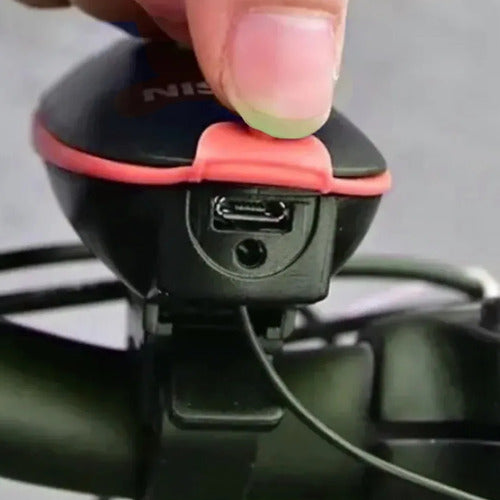 Luz Led Frontal Para Bicicleta Recargable De 250 Lumens Rojo