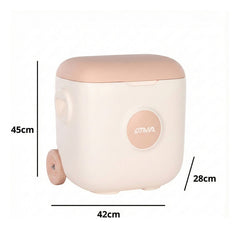 Heladera Conservadora Vintage Atma 305vp 30l C/ Carrito Rosa Rosa