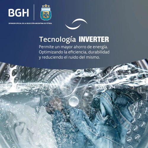 Lavasecarropas Carga Frontal Bgh Bwdn10w25ar Inverter 10kg Blanco