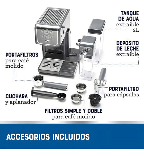 Cafetera Oster® Primalatte Touch Bvstem6801m