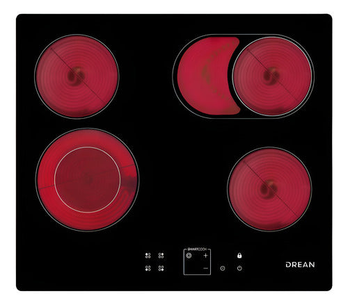 Anafe Eléctrico De Empotrar Vitrocerámico Drean Aedr60cnv Cs Negro
