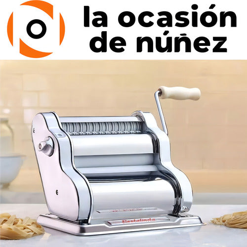 Maquina Pastalinda Clasica 200 Cromada 20cm Pastas Fideos