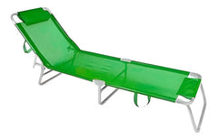 Reposera De Aluminio Verde 4 Posiciones Botafogo Plegable Y Portátil