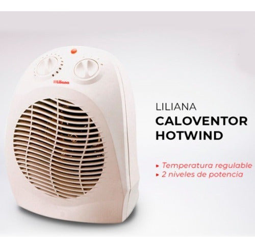 Caloventor Liliana Hot Wind 2000w Con Termostato Color Blanco