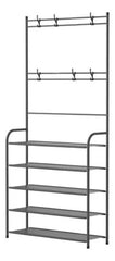 Perchero Multifunción Para Zapatos Sombreros 168cm Negro Cts Negro