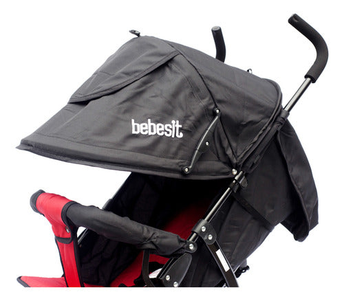 Cochecito Paragüitas Bebesit Neuf Art1058 Negro/verde Con Chasis Color Negro