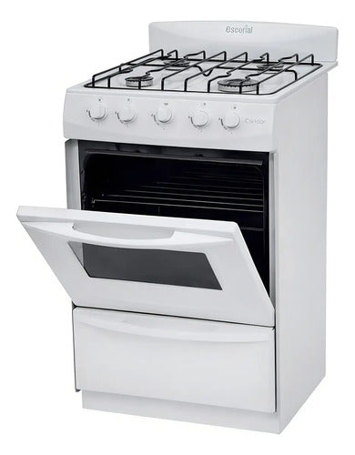 Cocina Candor Escoríal S2 Gas Licuado 50cm V Seguridad Blanco