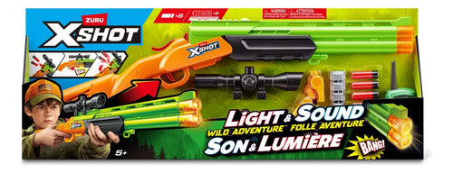 Escopeta Zuru Xshot Wild Adventure Luz Y Sonido 7967 Multicolor