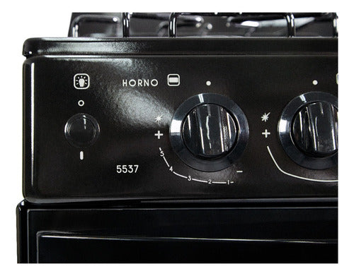 Cocina Multigas Florencia 5537 Negra Con Encendido Electrico Negro