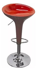 Banquetas Altas X2 Desayunador Rojo Cocina Taburete Barra Tm Cromado