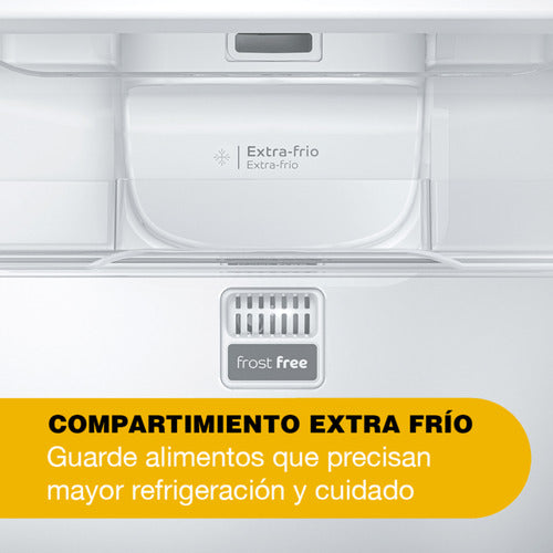 Heladera Top Mount Whirlpool Wrm42hk Inox No Frost 386l Inoxidable