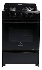Cocina Master Classic Color Negro Con Puerta Con Visor Gas Natural Escorial