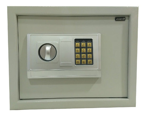 Caja Fuerte Seguridad Digital 38x30x30cm Beige Vivendi Cts