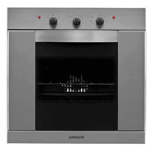 Horno Eléctrico Longvie He1900 Empotrable De 56 L Con Convección Y Grill Acero Inoxidable