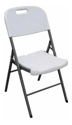 Silla Picnic Plastico Plegable Tm Bj-60505 Blanco