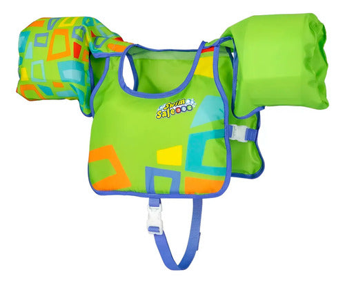 Chaleco Salvavidas Niños Con Bracitos Flotador Bestway 32174 Verde Lima
