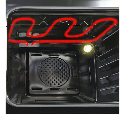 Cocina Eléctrica Ormay Ultra Negra Con 4 Hornallas Y Horno De 64l Negro