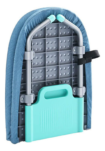 Tabla De Planchar Plegable Portatil Mesada Compacta Tm Lisa Azul Acero