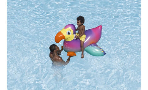 Flotador Para Montar Bestway Dandy Dodo Ride On 141 X 113cm Violeta