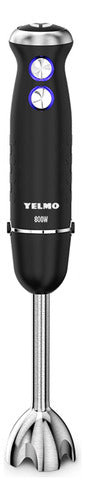 Licuadora De Mano Yelmo Lm-1535 800w Con Batidor Y Picador Negro