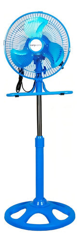 Ventilador 10 Kanji 3 En 1 Kjh-fi1006501 96cm 3 Velocidades Color De La Estructura Celeste Color De Las Aspas Plateado Diámetro 25 Cm Frecuencia 0 Material De Las Aspas Metal