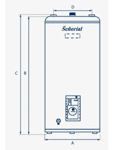 Termotanque Señorial Zafiro Eléctrico Teszp65 De 60l Blanco