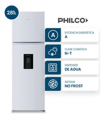 Heladera Con Freezer Con Dispenser No Frost 281l Blanca- Phnt267bd2 Blanco